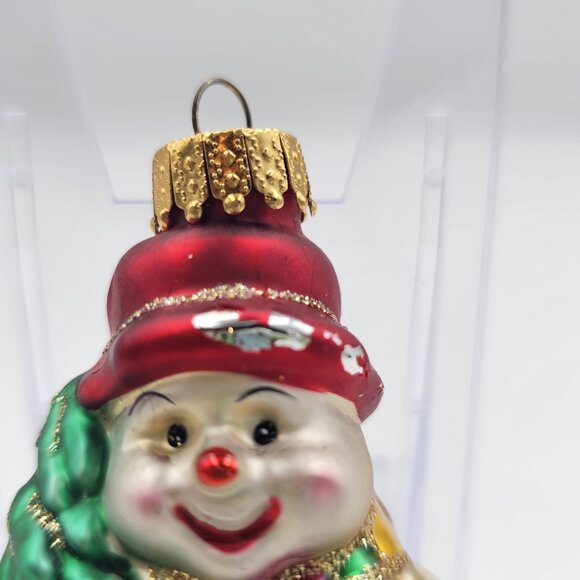 Vintage Trim A Tree Snowman Blown Glass Christmas Tree Ornament 3.50 in 2005 - Picture 2 of 7